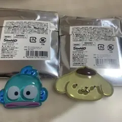 サンリオ　ぷっくりったい　バッジ　ハンギョドン　ポムポムプリン