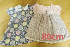 【UNIQLO・西松屋】花柄ワンピース2点セット 80cm 女の子のサムネイル