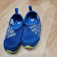 adidas キッズシューズ メッシュ 青 UK 12