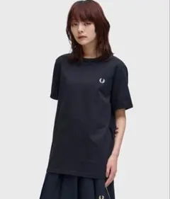 FRED PERRY リンガーTシャツ ブラックのサムネイル