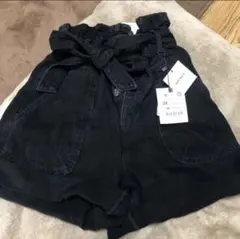 【新品未使用】 ZARA ショートパンツ ブラック　サイズ34(S〜M)