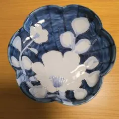 美濃焼水峰 染付 花形 皿 盛り皿
