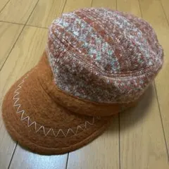ウール混 ワークキャップ オレンジ系　カシラ　CA4LAのサムネイル