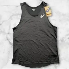 【新品未使用】ASICS ブラック タンクトップ ランニング 陸上