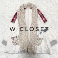 【W CLOSET】新品！パッチワークカーディガン　オーバーサイズ　ap1762のサムネイル