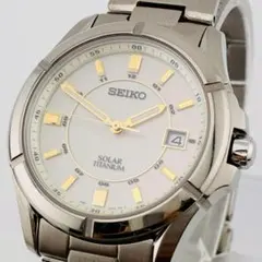 SEIKO メンズ腕時計 デイト 純正ベルト ソーラー　チタニウムのサムネイル