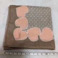 Yves Saint Laurent ハンカチ ハート柄 ブラウンのサムネイル