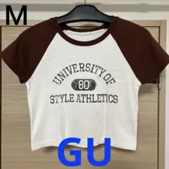 GU ショート丈Tシャツ