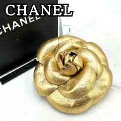 CHANEL シャネル カメリア ゴールドカラー コサージュ ブローチ 保存箱付
