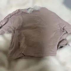 WEGO レースネック 半袖Tシャツ くすみピンク