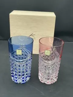 江戸切子　カガミクリスタル　タンブラー　☆訳あり