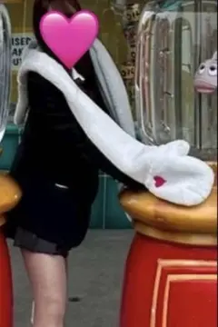 ディズニー 白うさぎ マフラーキャップ