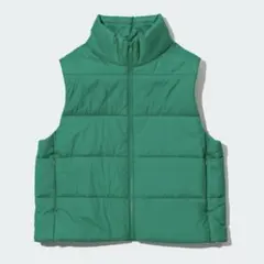 パフテックベスト　ウォームパデッド　グリーン色 ダウンベスト