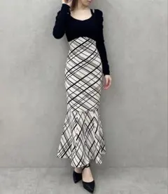 RESEXXY ショルダーオープンマーメイドニットワンピース