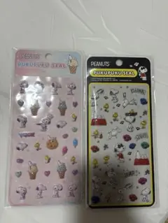 スヌーピーのぷくぷくシール　2枚