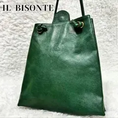 IL BISONTE グリーン ショルダーバッグ