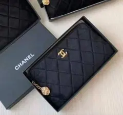 新品未使用 CHANEL ノベルティ ポーチ ブラック キルティング ノベルティ