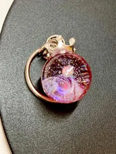 ハンドメイド 宇宙玉 キーホルダー