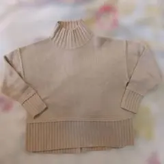 【美品】chocol raffine 大きめ ベージュ ハイネックセーター