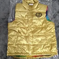 BOSS サントリー 中綿ベスト レインボーマウンテン 金色 ゴールド