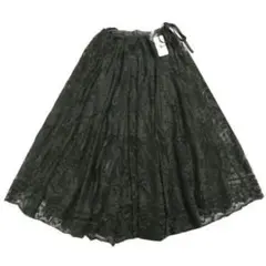 新品・タグ付き AS KNOW AS PINKY サーキュラーレースＳＫ カーキ