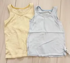 ユニクロ　タンクトップ　肌着　コットンメッシュタンクトップ　90