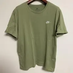 Nike オリーブ 刺繍ロゴTシャツ L