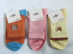 レディース　カラフルソックス　3足セット 23-25cm 靴下