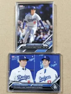 topps 山本由伸ルーキカードと大谷翔平選手
