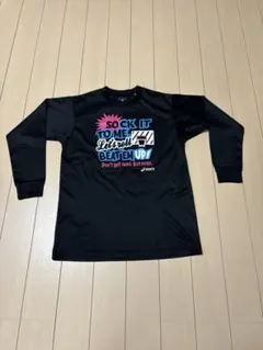 asics アシックス　ブラック ロングTシャツ　160㎝