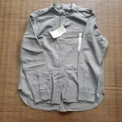無印良品　ノーカラーシャツ
