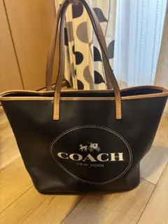 COACH コーチ トートバッグ A4 メトロアンドホース ビッグロゴ