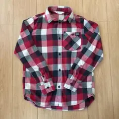 H&M チェック柄長袖ネルシャツ US 14（約150cm）