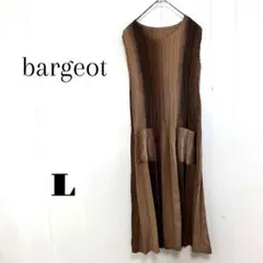 bargeot ノースリーブ プリーツ加工 ワンピース 両ポケット M～L