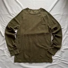 【極美品】Goodfellow＆Co ワッフル ロンT オリーブ M ゆるだぼ