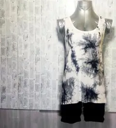 GHOST OF HAREM タンクトップ ホワイト/ブラック