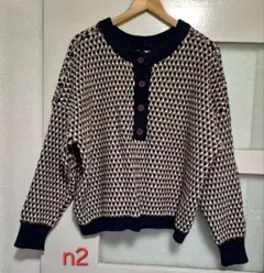 2wayジャガード柄オーバーサイズニット　classicalelf