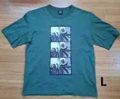 コミックプリント 緑色 Tシャツ　ガンダム