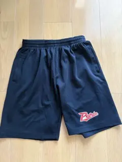 ポルテロゴ付き黒ハーフパンツ Sサイズ