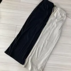 GU GIRLSリブプルオンワイドフレアパンツ 150センチ　セット