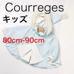 D5652-48◾️クレージュ　中綿ケープフィエクファー付ポンチョ