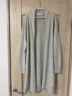 PLST プラステ　グレー系 ロングカーディガン 長袖 ニットＭ