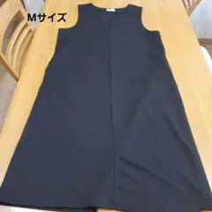 VネックジャンパースカートブラックMサイズ