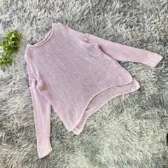 GALLARDA GALANTE【F】ピンク 透かし編み オーバーサイズ ニット