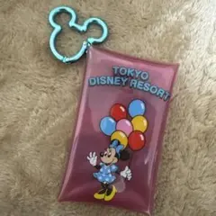 ディズニー　ミニーマウス クリアケース　キーホルダー　コインケース