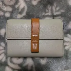 ロエベLOEWEバーティカルウォレットアナグラム　グレージュ