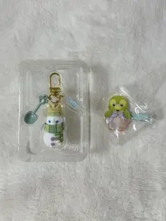 オルメル　雪だるまチャーム　ヘアクリップ　セット