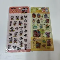 ミッキー・ミニー　ズートピア　2セット　ぷくぷくシール　立体シール