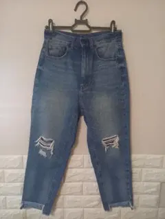 ジーユー ダメージ加工 ジーンズ デニム