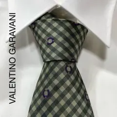 TG2825 VALENTINO GARAVANI チェック シルク ネクタイ